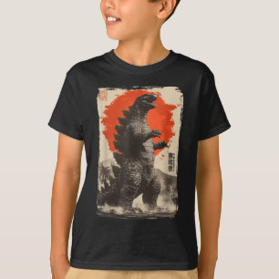 Camiseta Clique Retro Raro Arte Japonesa Kaiju Gigante