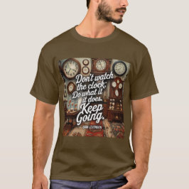 Camiseta Clock Productivity Quote T-Shirt castanho