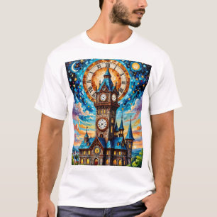 Camiseta Clocktower T-Shirt Celestial Vintage Fantasy