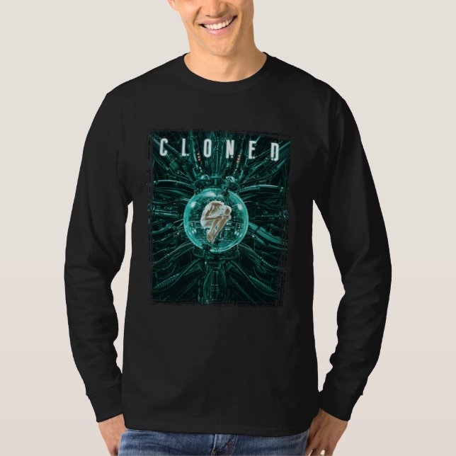Camiseta Cloned Cyberpunk Science Fiction Sci fi Gamer (Frente)