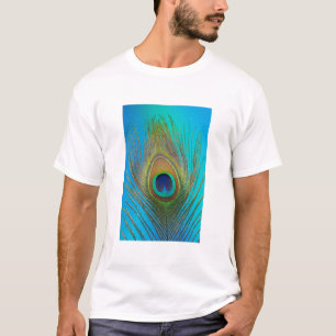 Camiseta Close-up de pena de pavão