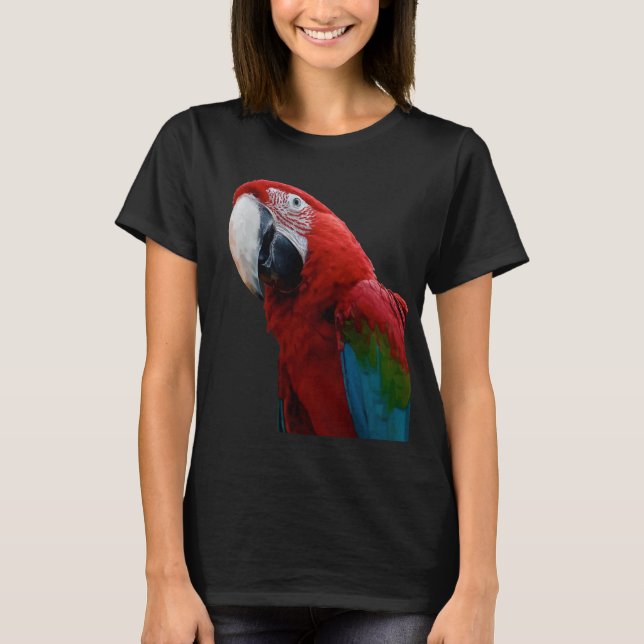 Camiseta Close-up de uma Arara-canindé (Frente)