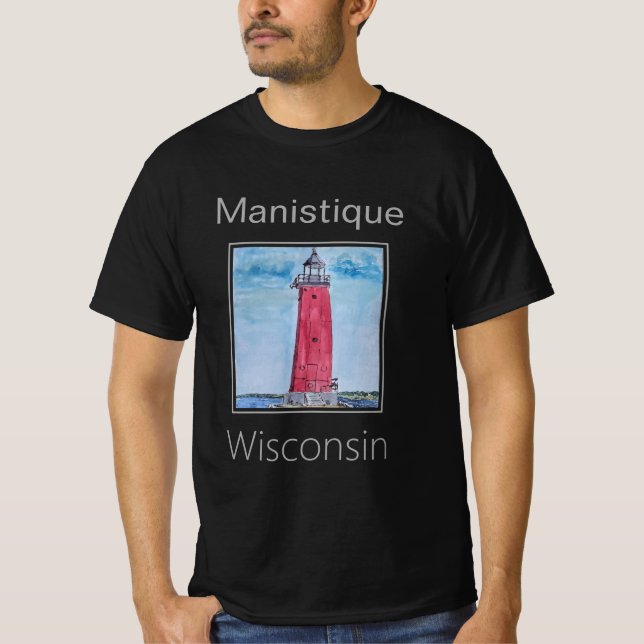 Camiseta Closeup Manistique East Breakwater Light, Michigan (Frente)