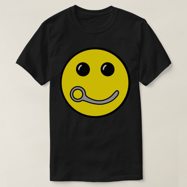 Camiseta Closing Pin Skydiving Happy Face design Silver Edi (Frente do Design)