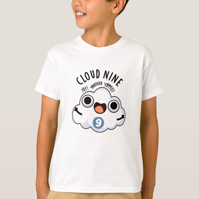 Camiseta Cloud Nine Funny Weather Pun (Frente)
