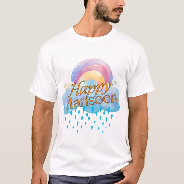 Camiseta "Cloudy Daydreams: Rainbow Edition" (Frente)