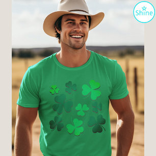 Camiseta Clover Shamrock Dia de São Patrício verde irlandês