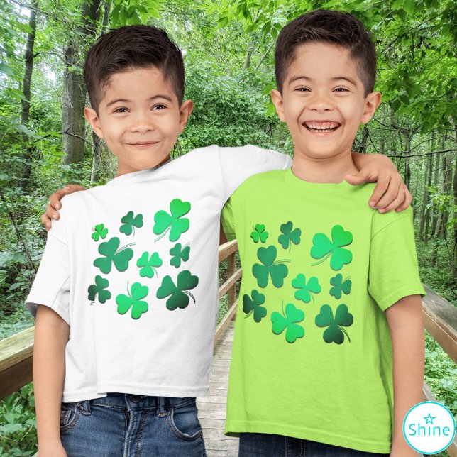 Camiseta Clover Shamrock Leaf Cute Dia de São Patrício Irla (Criador carregado)