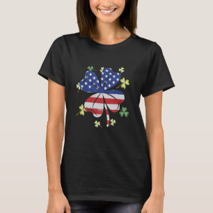 Camiseta Clover US Flag Shamrock American Flag