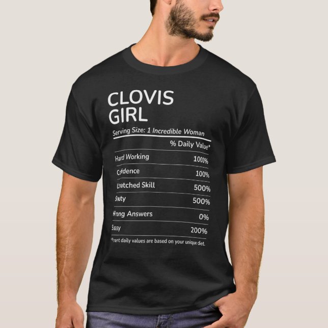 Camiseta Clovis Girl Funny California Hometown (Frente)