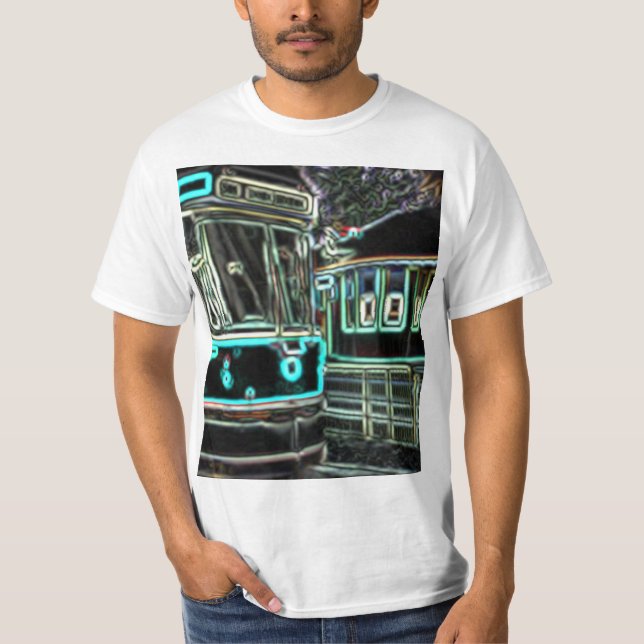 Camiseta CLRV Neon na camisa-T de valor masculino (Frente)