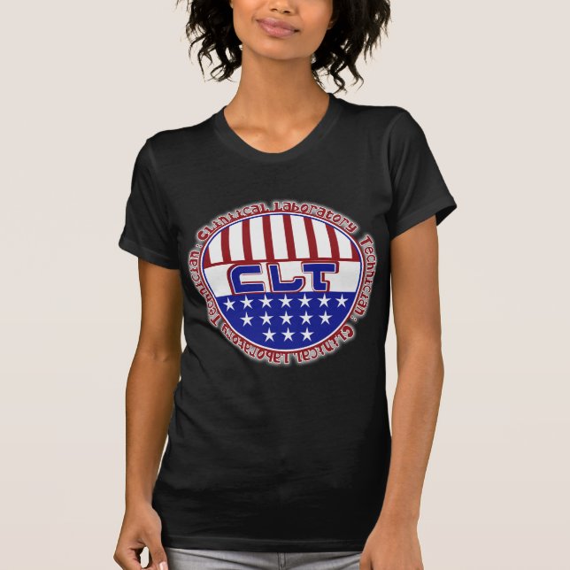 CAMISETA CLT PATRIOTIC CLINICAL LAB TECH USA FLAG (Frente)