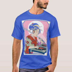 Camiseta Club DJ Japan Lady Samurai Kimono Warrior