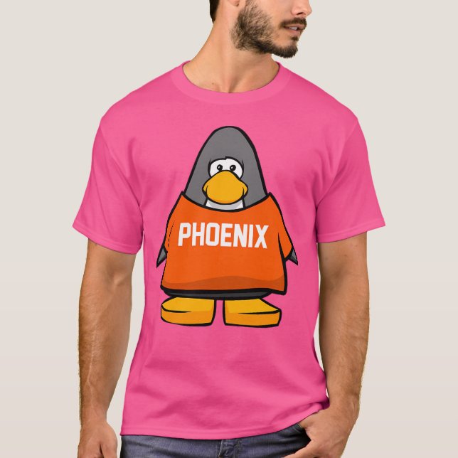 Camiseta Club Penguin - Phoenix Suns Basball Engraçado (Frente)
