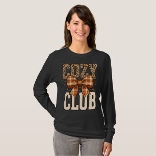 Camiseta Clube Aconchegante Estampa de Leopardo Arco Tipogr