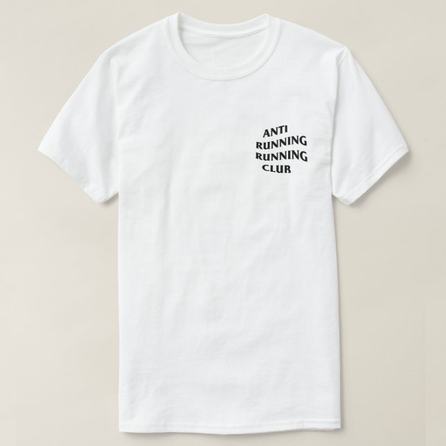 Camiseta Clube Anti Corrida - Branco (Frente do Design)