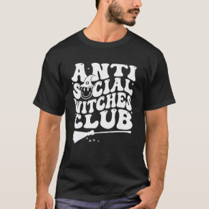 Camiseta Clube Anti Social Bruxas Spooky Season Retro Funny