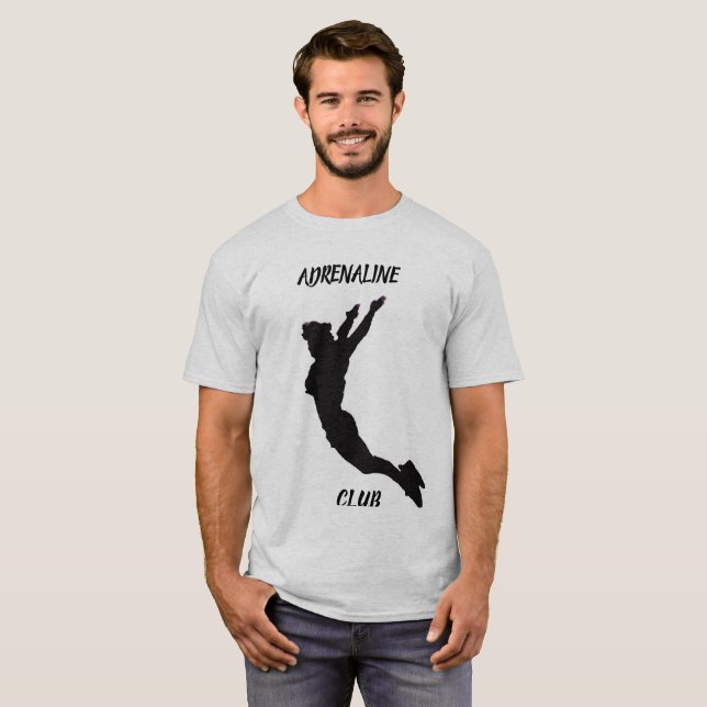 Camiseta Clube da adrenalina do comprador de risco que voa (Frente Completa)