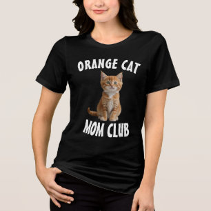 CAMISETA CLUBE DA MÃE DE GATO LARANJA