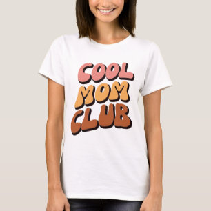 Camiseta Clube da Mãe Legal Retrô em Ondas Groovy