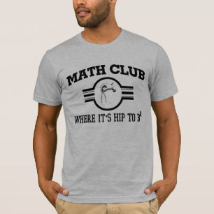 Camiseta CLUBE da MATEMÁTICA onde é ANCA ao ² de B