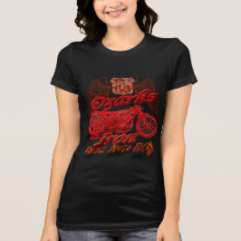 Camiseta clube da motocicleta do vintage