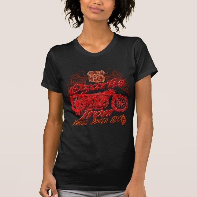 Camiseta clube da motocicleta do vintage (Frente)