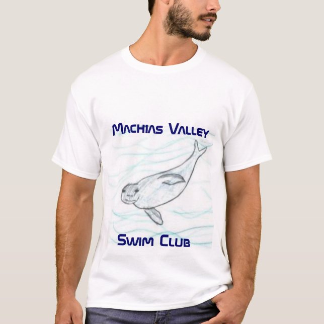 Camiseta Clube da natação, clube de Machias ValleySwim (Frente)