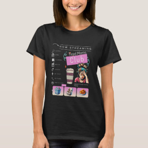 Camiseta Clube das Mães Cansadas Divertido Novo Dia das Mãe