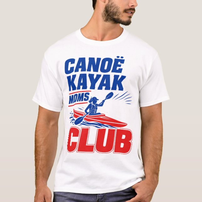 Camiseta Clube das Mães de Canoa e Caiaque - Canoagem e Cai (Frente)