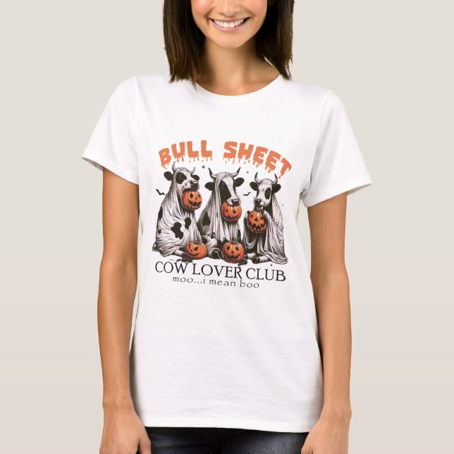 Camiseta Clube das Vacas de Folha de Halloween (Frente)