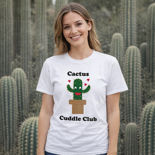Camiseta Clube de Abraços de Cactus Cacto de Desenho Animad