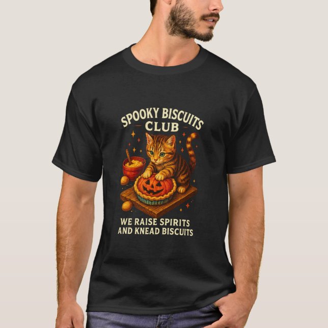 Camiseta Clube de Biscoitos Assustadores Gato, Panificação  (Frente)