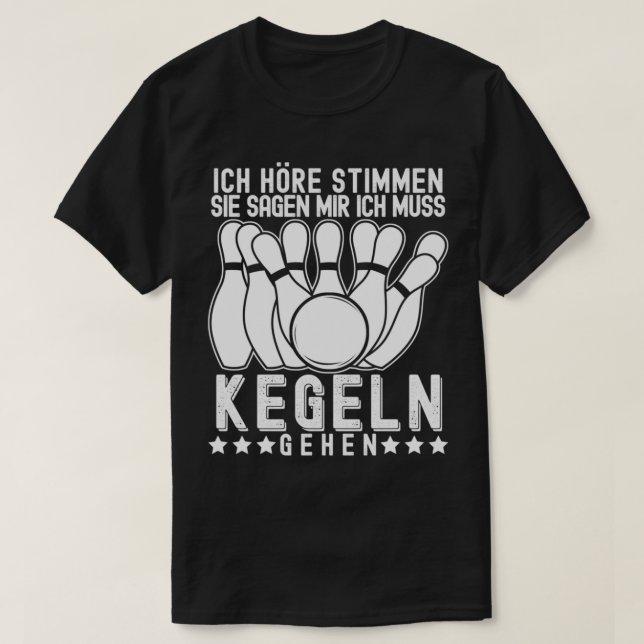 Camiseta Clube de Boliche de Piada de boliche (Frente do Design)