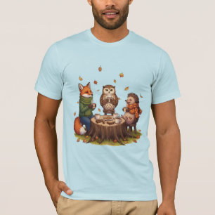 Camiseta Clube de Café Amigos do Outono na Floresta