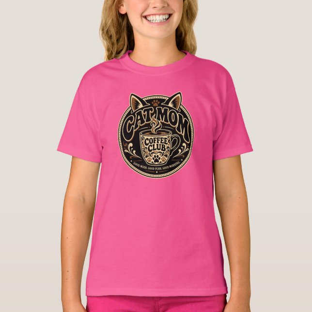 Camiseta Clube de Café Mãe de Gato (Frente)