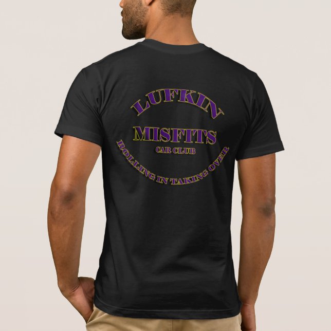 CAMISETA CLUBE DE CARROS LUFKIN MISFITS (Verso)