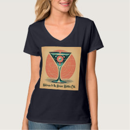 Camiseta Clube de Coquetel Martini Atômico com Emaranhament