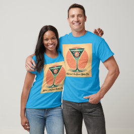 Camiseta Clube de Coquetel Martini Atômico de Entrelaçament