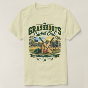 Camiseta Clube de Críquete Grassroots Vintage Críquete Aust