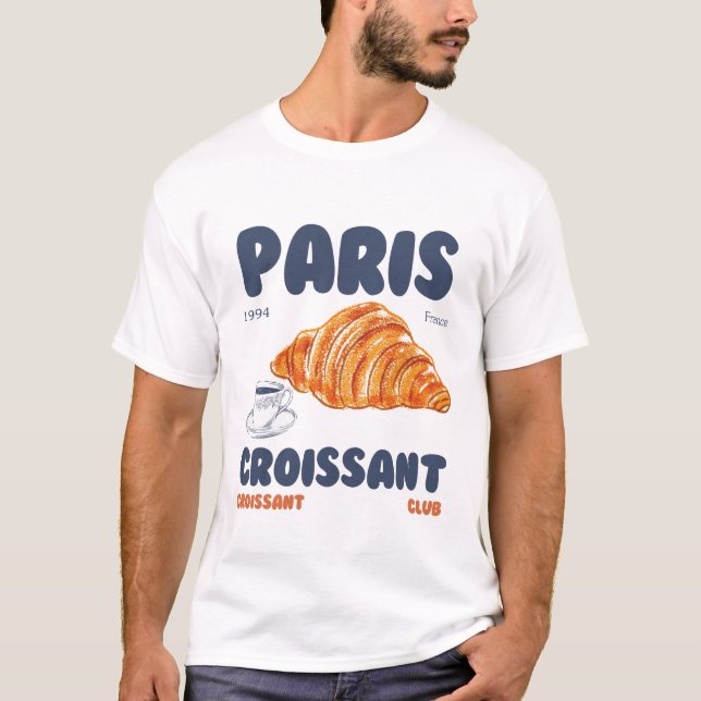 Camiseta Clube de croissant de Paris (Frente)