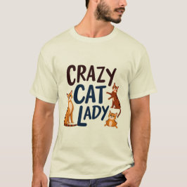 Camiseta Clube de Dama de Gato Louco - Design de Trio Bonit