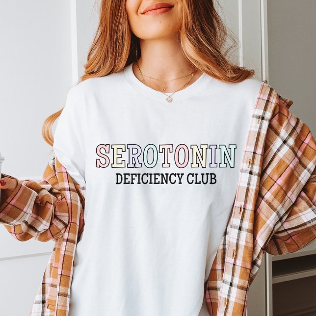 Camiseta Clube de Deficiência da Serotonina | Mês da Saúde  (Criador carregado)