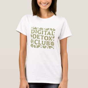 Camiseta Clube de desintoxicação digital bem-estar garota e