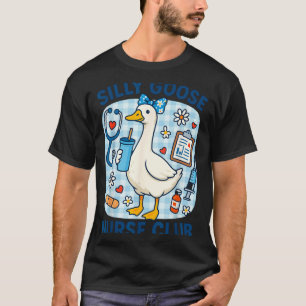 Camiseta Clube de enfermeira gansa boba engraçada humor de 