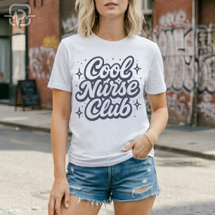 Camiseta Clube de Enfermeira Legal Roupas de Saúde Retro