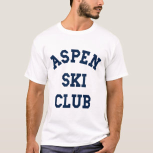 Camiseta Clube de Esqui Aspen Colorado Montanha Viagem Esqu