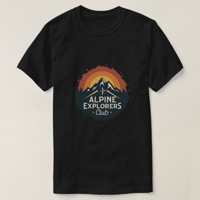 Camiseta Clube de Exploradores Alpinos (Frente do Design)