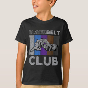Camiseta Clube de Faixa Preta Vintage BJJ Jiu Jitsu Brasile