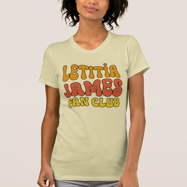 Camiseta Clube de Fãs de Letitia James (Frente)